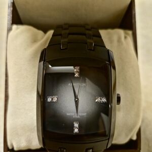 Armitron black ion stainless steel men watch